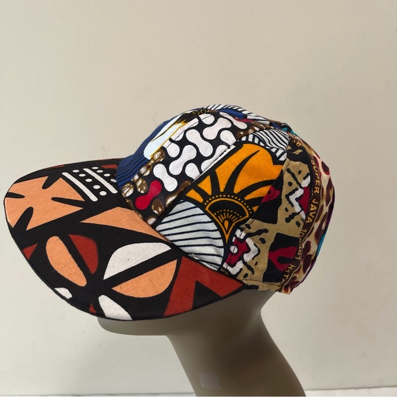 African Print Ankara Handmade Multicolor Bohemian Patchwork Baseball Cap - Picture 3 of 10